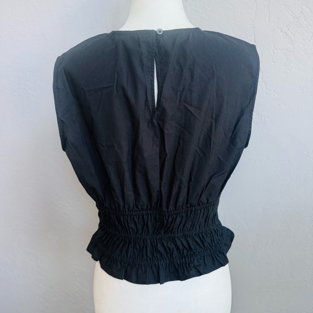 NWOT J Crew Hyacinth Smocked Waist Peplum Sleeveless Top - Picture 6 of 11